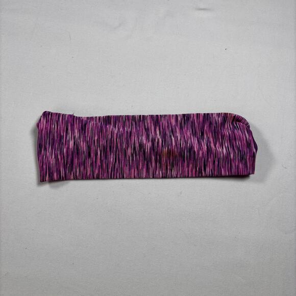 Women Sports Yoga Headband Wrap Gym Fitness Elastic Sweatband Purple Stripe - Picture 7 of 8